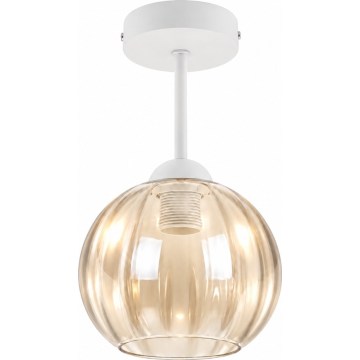 BRILAGI - LED плафон RETRO GLASS 1xE27/60W/230V Ø 18 cm бял/димно бежов