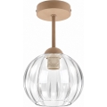 BRILAGI - LED плафон RETRO GLASS 1xE27/60W/230V Ø 18 см бежов/прозрачен