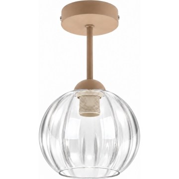 BRILAGI - LED плафон RETRO GLASS 1xE27/60W/230V Ø 18 см бежов/прозрачен