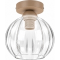 BRILAGI - LED плафон RETRO GLASS 1xE27/60W/230V Ø 18 см бежов/прозрачен