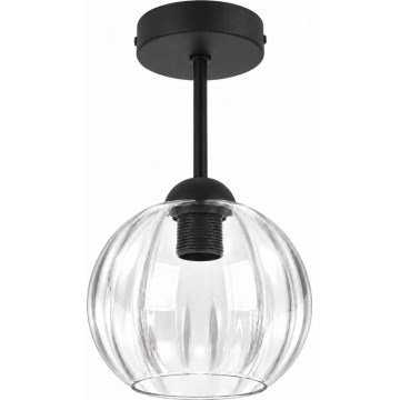 BRILAGI - LED плафон RETRO GLASS 1xE27/60W/230V Ø 18 см черен/прозрачен