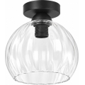 BRILAGI - LED плафон RETRO GLASS 1xE27/60W/230V Ø 25 см черен/прозрачен