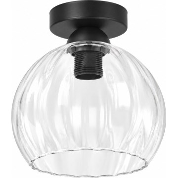 BRILAGI - LED плафон RETRO GLASS 1xE27/60W/230V Ø 25 см черен/прозрачен