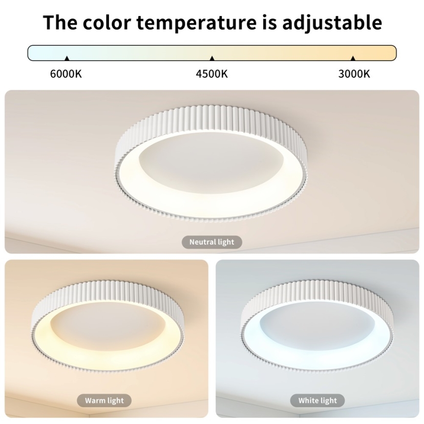 Brilagi - димируемо LED таванно осветително тяло FALCON MODERN LED/54W/230V 3000-6000K 60 cm бяло + дистанционно управление