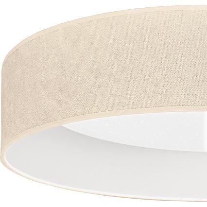 Brilagi - LED димируемо таванно осветително тяло VELVET SMARTIX STARS LED/24W/230V 3000-6000K Ø 45 см цвят крем Wi-Fi Tuya Beacon + дистанционно управление