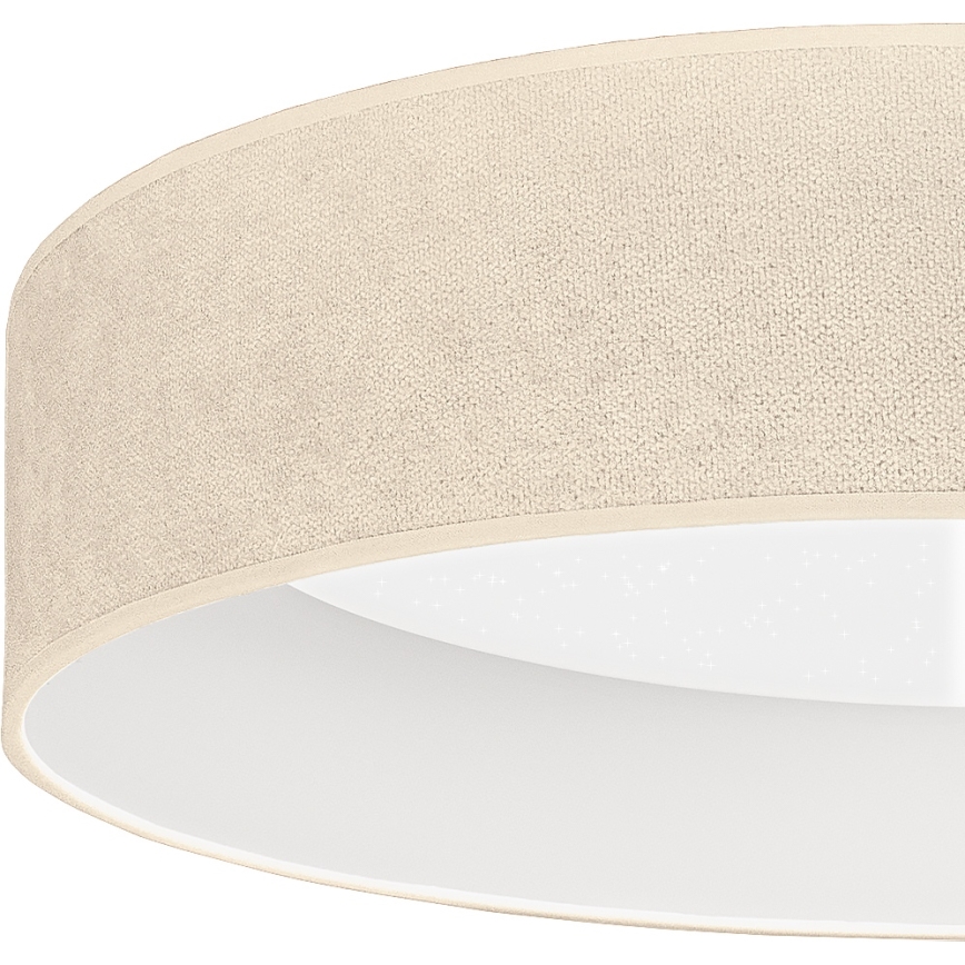 Brilagi - LED димируемо таванно осветително тяло VELVET SMARTIX STARS LED/24W/230V 3000-6000K Ø 45 см цвят крем Wi-Fi Tuya Beacon + дистанционно управление