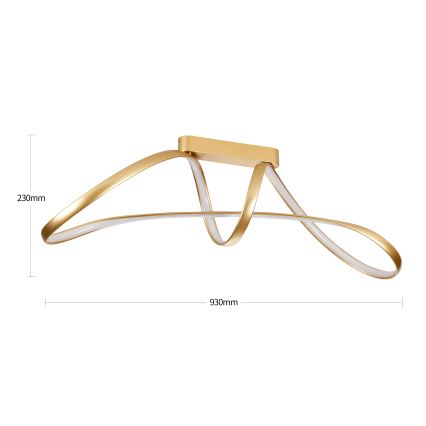 Brilagi - LED димируем накладен полилей TWISTER LED/60W/230V 3000-6000K златен + дистанционно управление