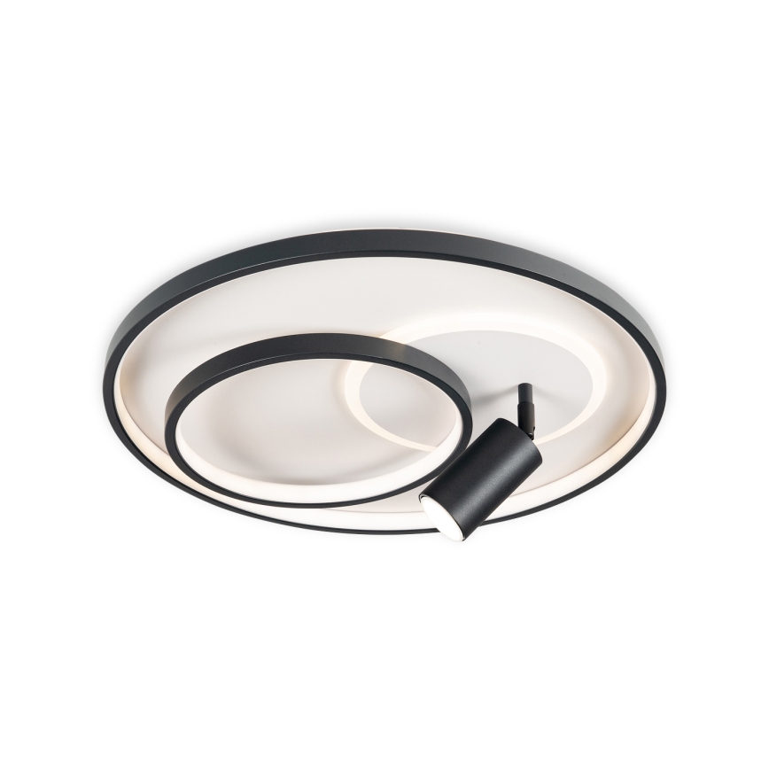 Brilagi - Димируемо LED таванно осветително тяло UNITY LED/60W/230V + 1xGU10/3W 3000–6000K Ø 50 см бяло/черно + дистанционно управление