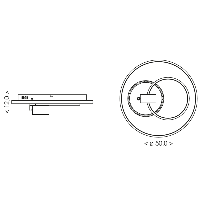 Brilagi - Димируемо LED таванно осветително тяло UNITY LED/60W/230V + 1xGU10/3W 3000–6000K Ø 50 см бяло/черно + дистанционно управление