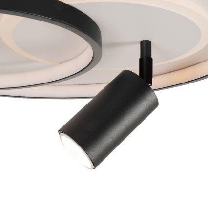 Brilagi - Димируемо LED таванно осветително тяло UNITY LED/60W/230V + 1xGU10/3W 3000–6000K Ø 50 см бяло/черно + дистанционно управление