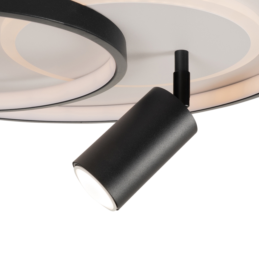 Brilagi - Димируемо LED таванно осветително тяло UNITY LED/60W/230V + 1xGU10/3W 3000–6000K Ø 50 см бяло/черно + дистанционно управление