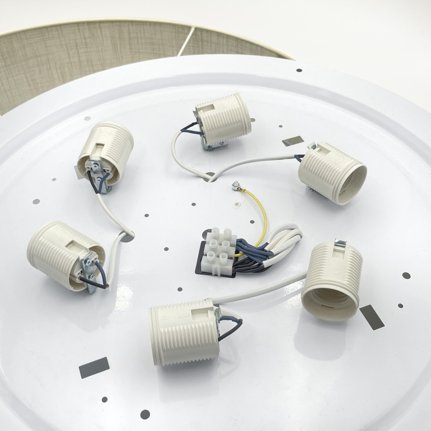 Brilagi - LED плафон SIRIJA 6xE27/15W/230V Ø 80 см кремав