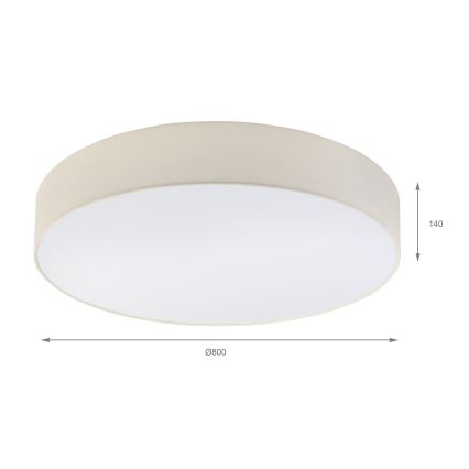 Brilagi - LED плафон SIRIJA 6xE27/15W/230V Ø 80 см кремав