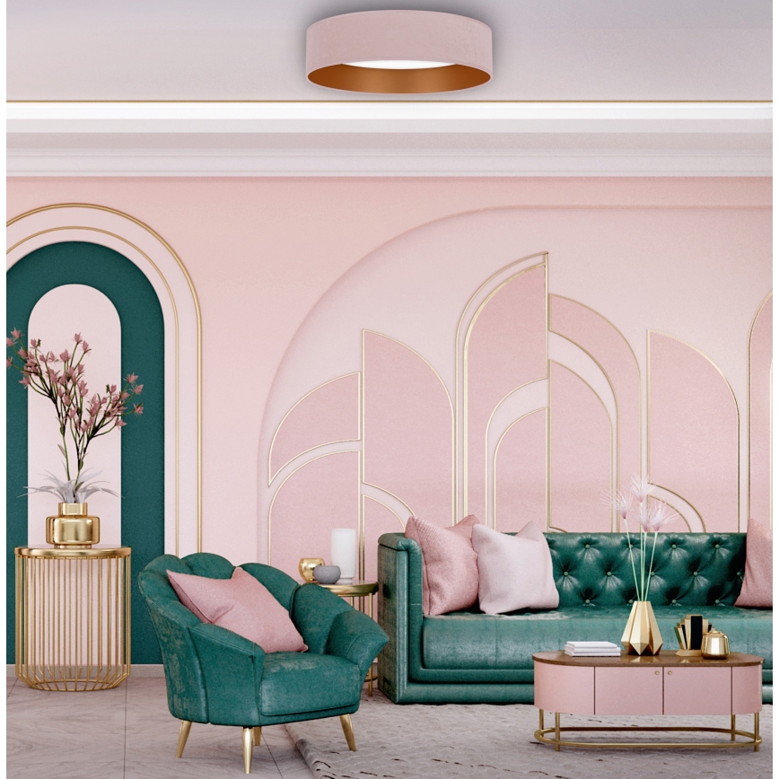 Brilagi - LED Плафон VELVET LED/24W/230V Ø 40 см 3000/4000/6400K розов/златист