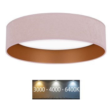 Brilagi - LED Плафон VELVET LED/24W/230V Ø 40 см 3000/4000/6400K розов/златист