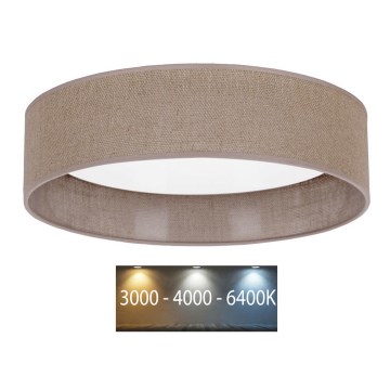Brilagi - LED Плафон VELVET LED/24W/230V Ø 40 см 3000/4000/6400K кафяв