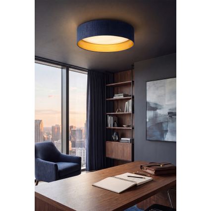 Brilagi - LED таванно осветително тяло VELVET SIMPLE LED/24W/230V 3000K Ø 45 см синьо/златно