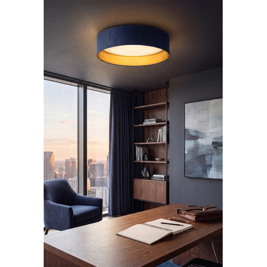 Brilagi - LED таванно осветително тяло VELVET SIMPLE LED/24W/230V 3000K Ø 45 см синьо/златно