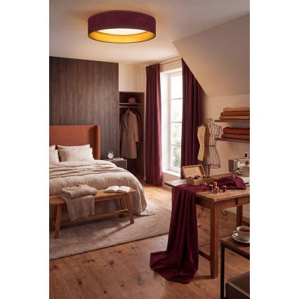 BRILAGI - LED таванно осветително тяло VELVET SIMPLE LED/24W/230V 3000K пр. 45 см бордо/злато