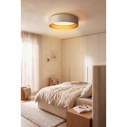 Brilagi - LED плафон VELVET SIMPLE LED/36W/230V 3000K Ø 55 см кремав/златен