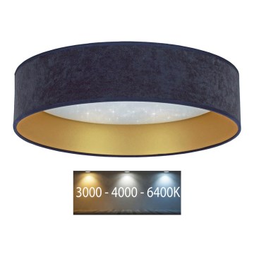 Brilagi - LED Плафон VELVET STAR LED/36W/230V Ø 55 см 3000K/4000K/6400K син/златист