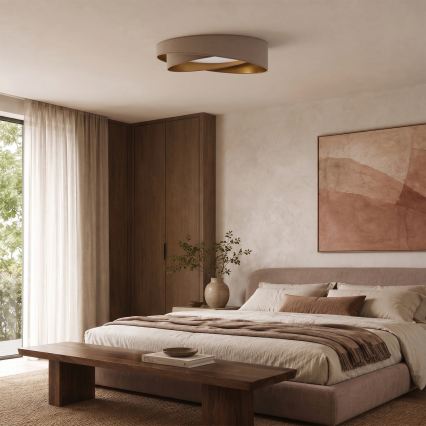 BRILAGI - LED таванно осветително тяло VELVET TWIST LED/24W/230V 4000K Ø 55 см бежово/златно