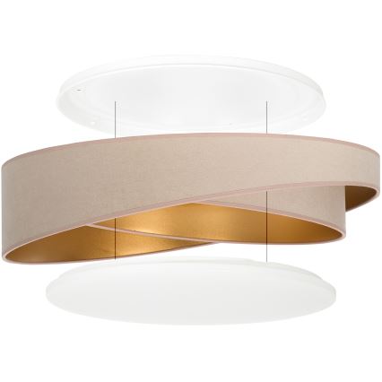 BRILAGI - LED таванно осветително тяло VELVET TWIST LED/24W/230V 4000K Ø 55 см бежово/златно