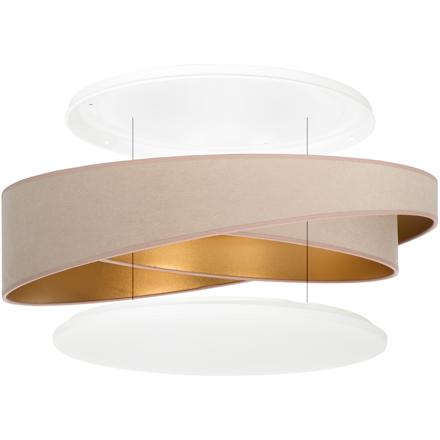 BRILAGI - LED таванно осветително тяло VELVET TWIST LED/24W/230V 4000K Ø 55 см бежово/златно