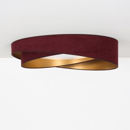 BRILAGI - LED таванно осветително тяло VELVET TWIST LED/24W/230V 4000K Ø 55 cm бордо/златно