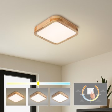 Brilagi - LED плафон WOODLINE SQUARE LED/32W/230V 3000/4000/6000K дъб 30x30 cm