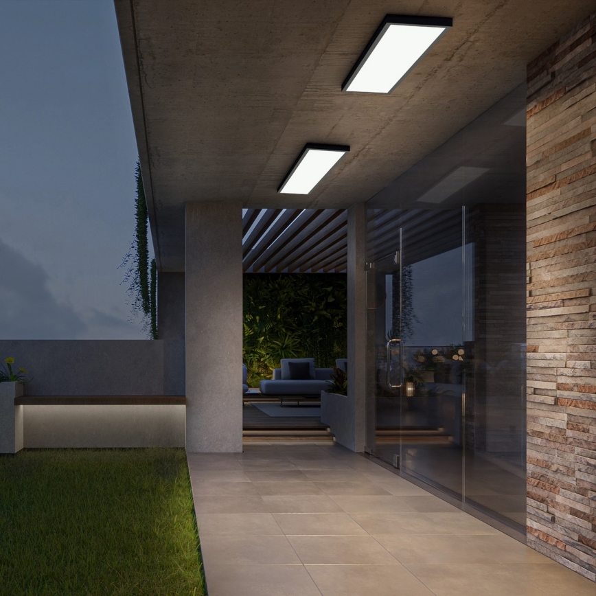 Brilagi - LED Плафон за баня FRAME LED/50W/230V 120x30 см IP44 черен