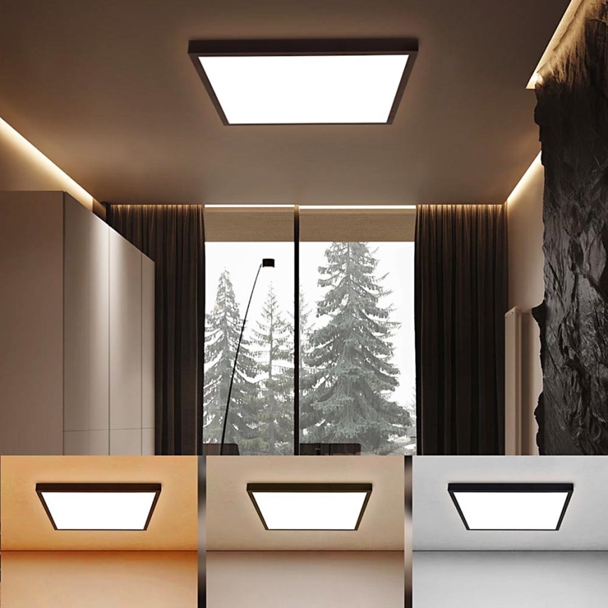 Brilagi - LED Плафон за баня FRAME LED/50W/230V 60x60 см 3000/4000/6000K IP44 черен