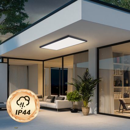 Brilagi - LED таванно осветително тяло за баня FRAME LED/96W/230V 120x60 cm 3000/4000/6000K IP44 черно