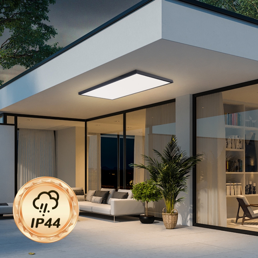 Brilagi - LED таванно осветително тяло за баня FRAME LED/96W/230V 120x60 cm 3000/4000/6000K IP44 черно