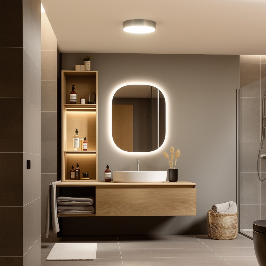 Brilagi - LED таванно осветително тяло за баня POOL LED/24W/230V 3000/4000/5500K Ø 30 cm IP54 месинг