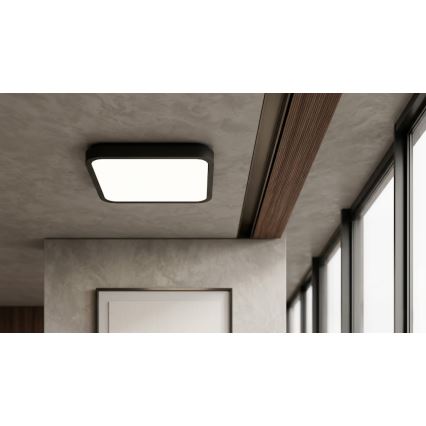 BRILAGI - LED таванно осветително тяло за баня със сензор ZENNA LED/24W/230V 34,5x34,5 см IP44 черно + дистанционно управление