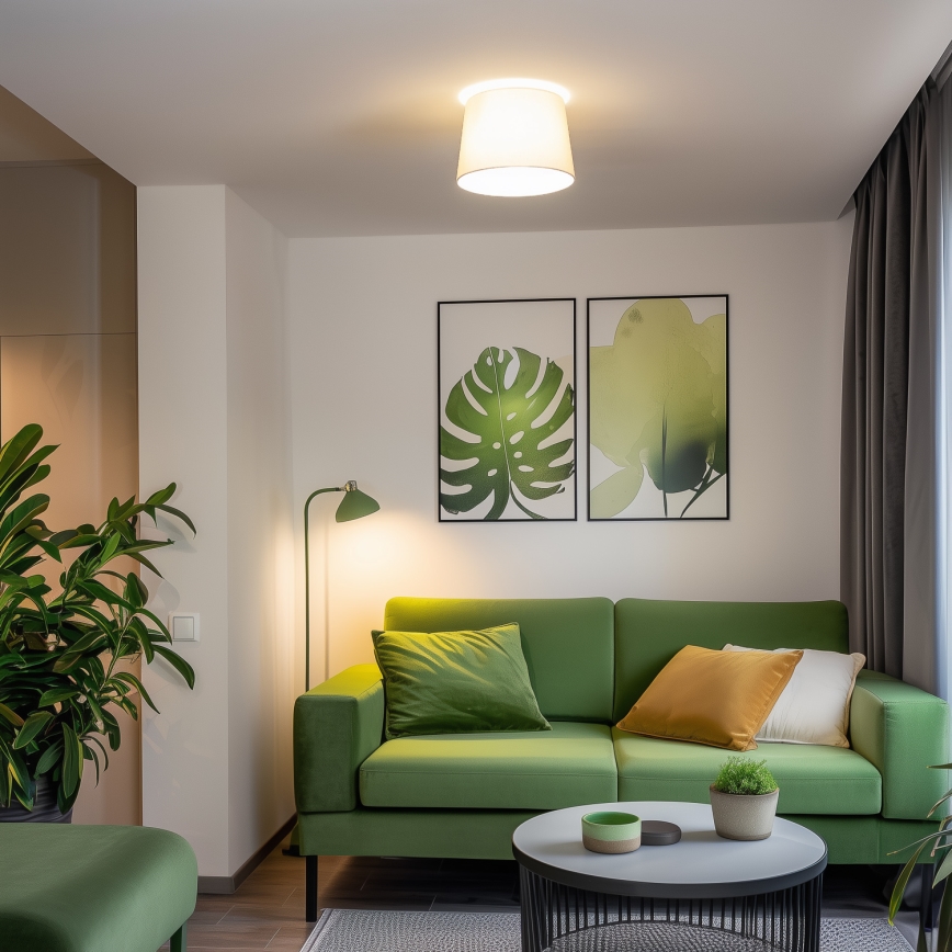 Brilagi - LED плафонен полилей CERIA 1xE27/40W/230V Ø 30 см бежов