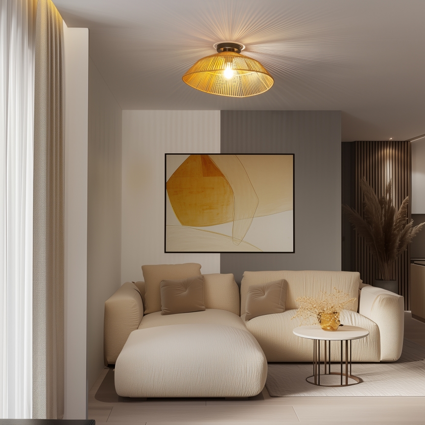 Brilagi - LED плафонен полилей CERIA BOHO 1xE27/40W/230V, Ø 50 см, кафяв