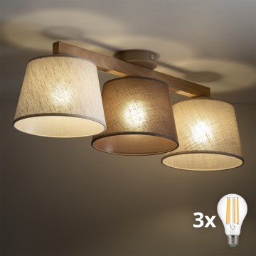 BRILAGI - LED Плафонен полилей LATTE 3xE27/15W/230V бор/микс