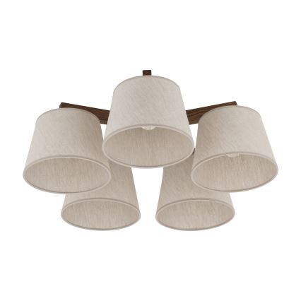 BRILAGI - LED плафонен полилей LATTE 5xE27/15W/230V боров/кремов