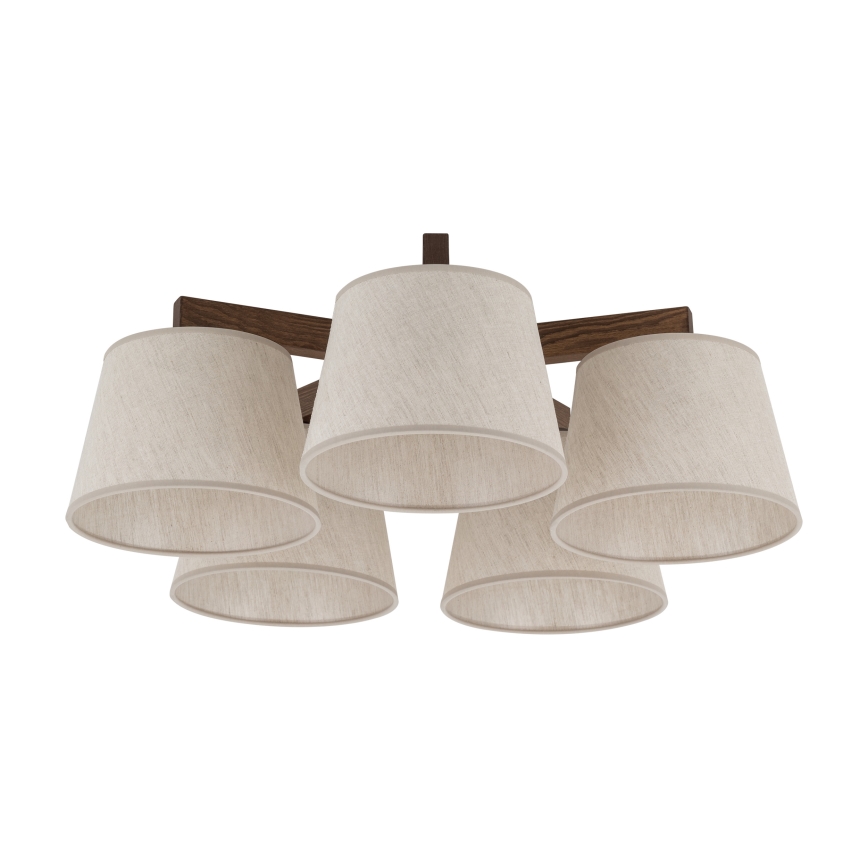 BRILAGI - LED плафонен полилей LATTE 5xE27/15W/230V боров/кремов