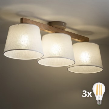 BRILAGI - LED Плафонен полилей LATTE SABIA 3xE27/15W/230V бор/бял