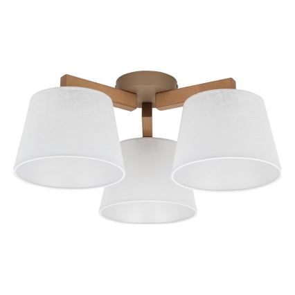 BRILAGI - LED плафонен полилей LATTE SABIA 3xE27/15W/230V бор/бял