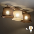 BRILAGI - LED плафонен полилей LATTE SABIA 3xE27/15W/230V бор/микс