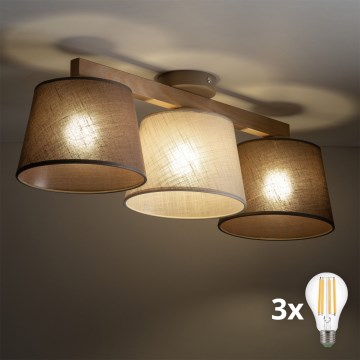 BRILAGI - LED плафонен полилей LATTE SABIA 3xE27/15W/230V бор/микс