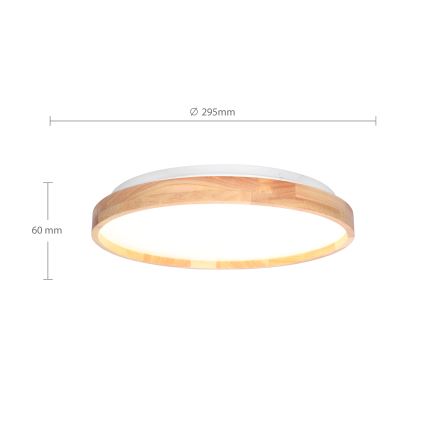 Brilagi - LED Плафониера ALSON LED/24W/230V дъб