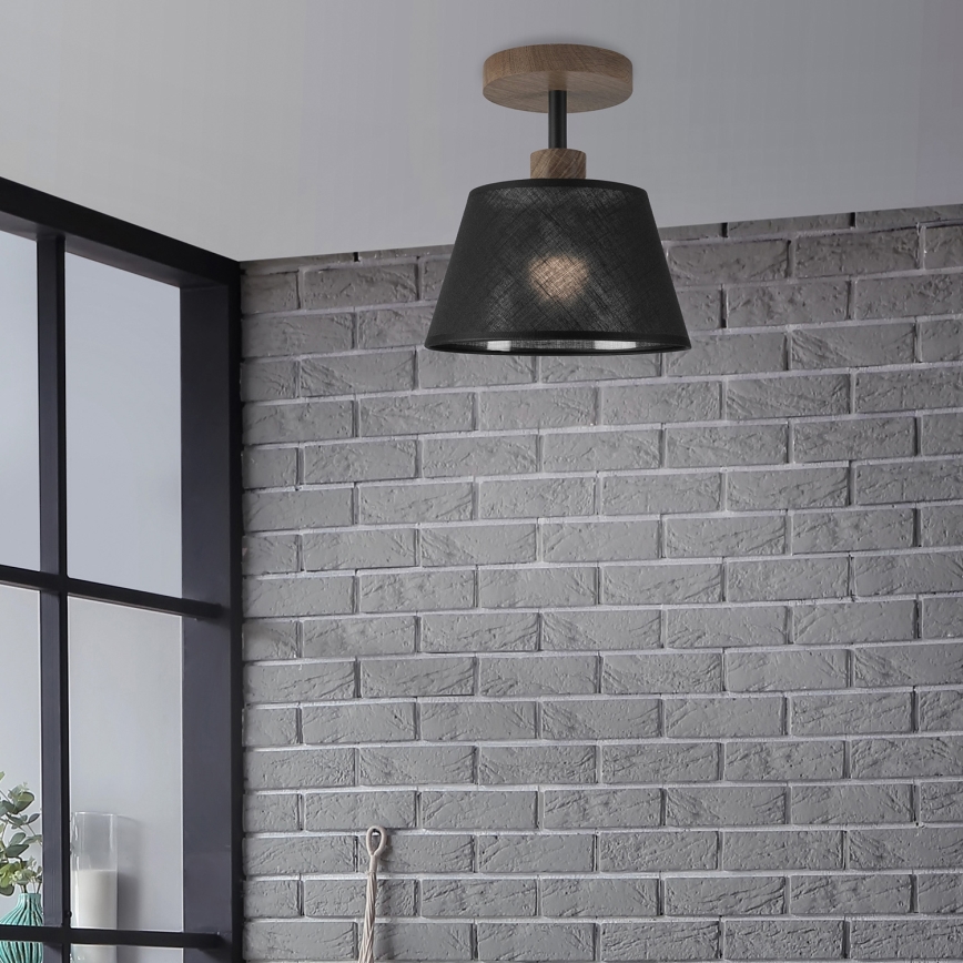 Brilagi - LED Плафониера ANTHONY 1xE14/60W/230V дъб орех/черен