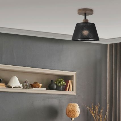 Brilagi - LED Плафониера ANTHONY 1xE14/60W/230V дъб орех/черен