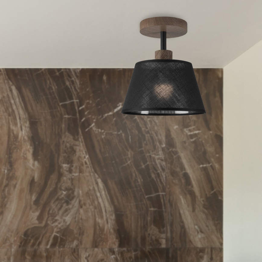 Brilagi - LED Плафониера ANTHONY 1xE14/60W/230V дъб орех/черен