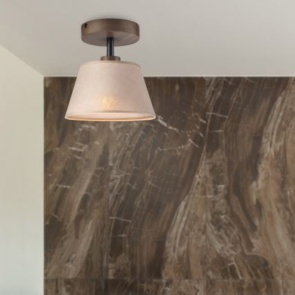 Brilagi - LED Плафониера ANTHONY 1xE14/60W/230V дъб орех/бежово